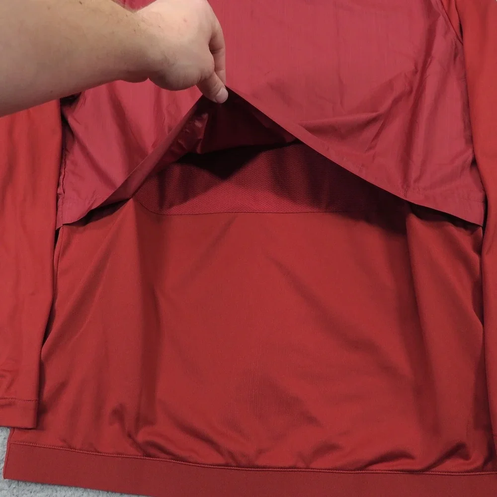 Jordan Oklahoma Sooners Jacket Mens Large Full Zip Vented Windbreaker Hybrid OU